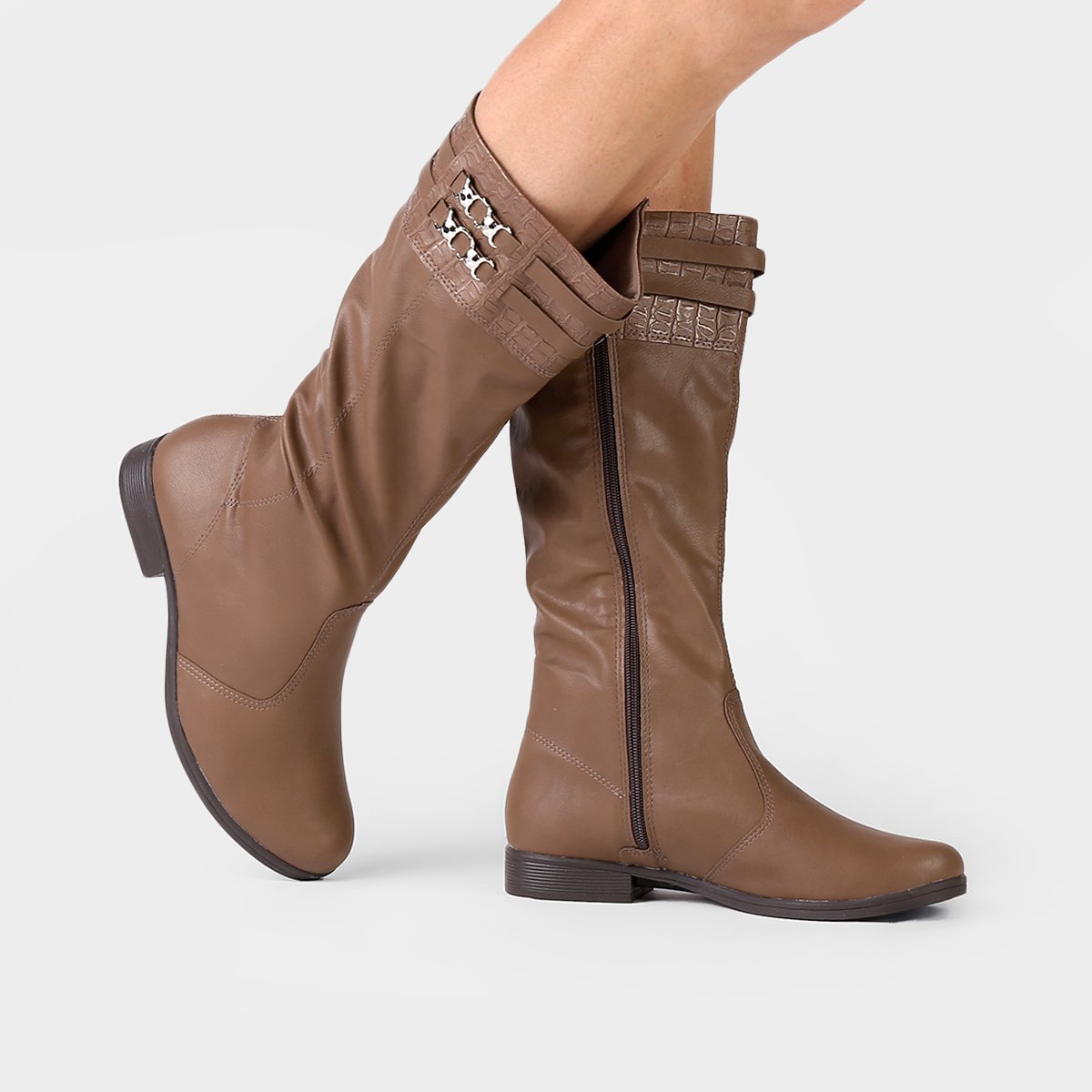 bota cano alto mississipi caramelo