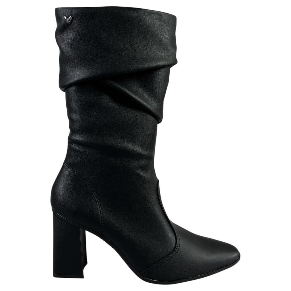 Bota Mississipi Feminina Slouch Cano Médio Salto Alto Bico Fino Original Conforto
