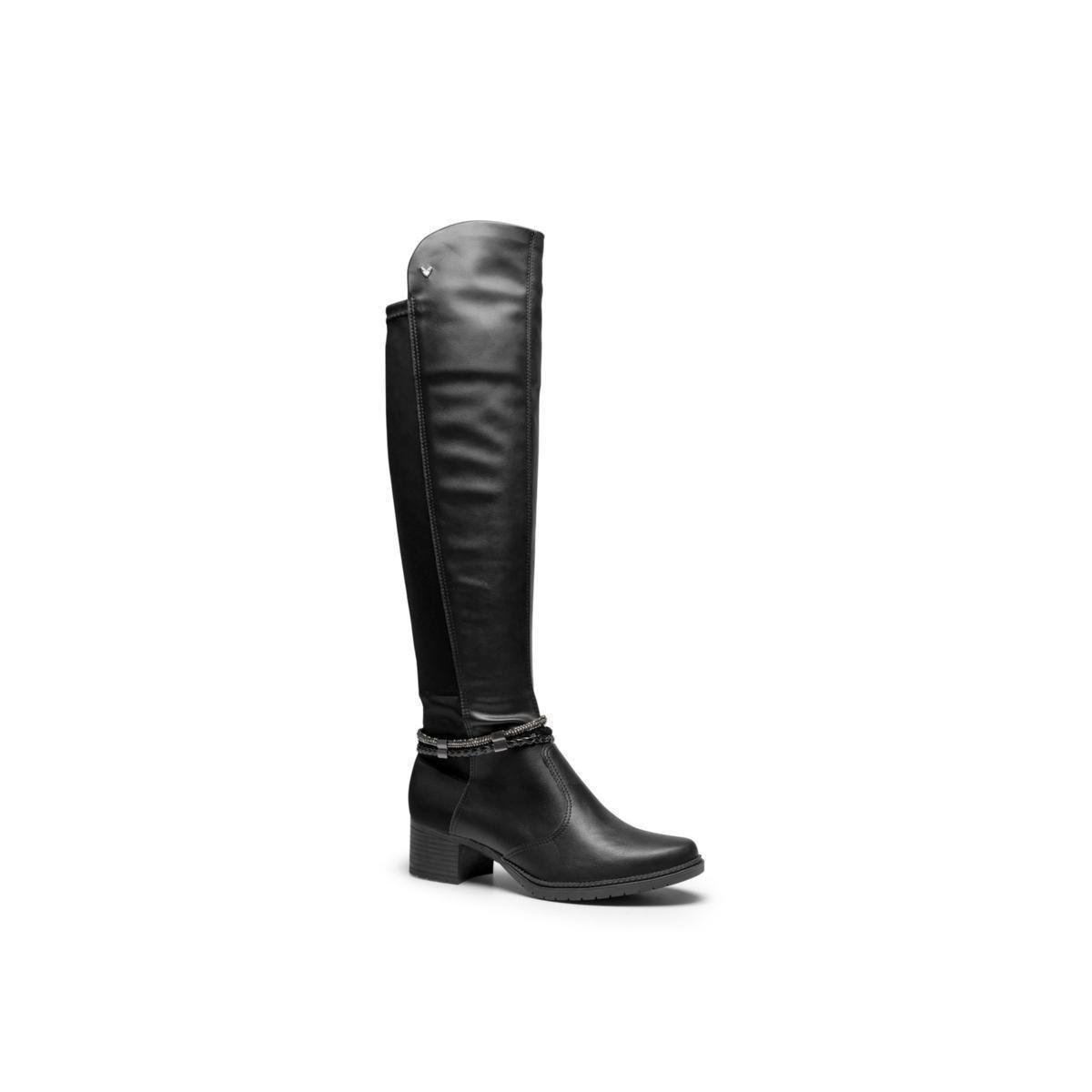 Bota Mississipi Q6771 Over The Knee Feminina - Preto Menor preço em Bota Mississipi Q6771 Over The Knee Feminina - Preto