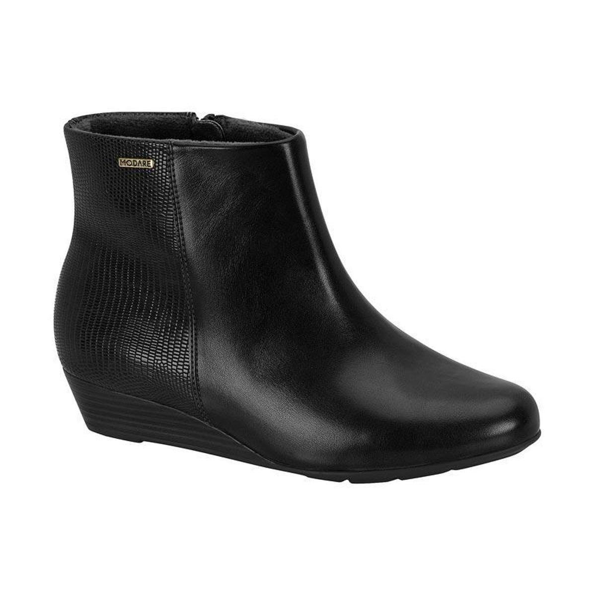 BOTA MODARE FEMININA CANO CURTO ANABELA CONFORTO 7076100 Menor preço em BOTA MODARE FEMININA CANO CURTO ANABELA CONFORTO 7076100