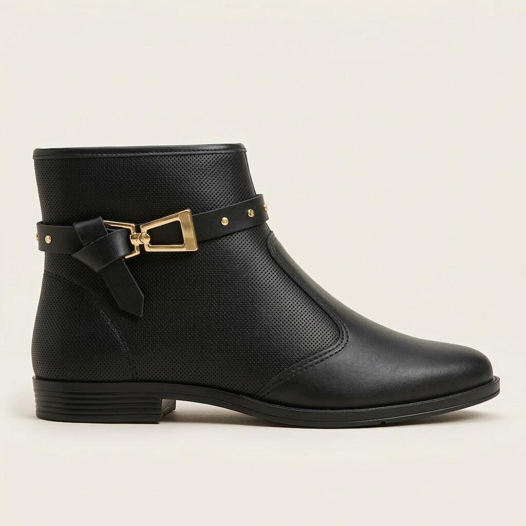 Bota Moleca Cano Curto Feminina Preta