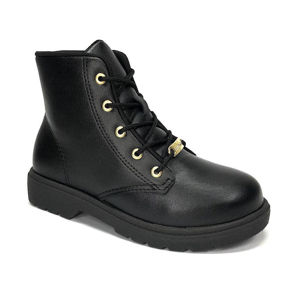 Bota Molekinha Coturno Infantil 2164.130 Preta