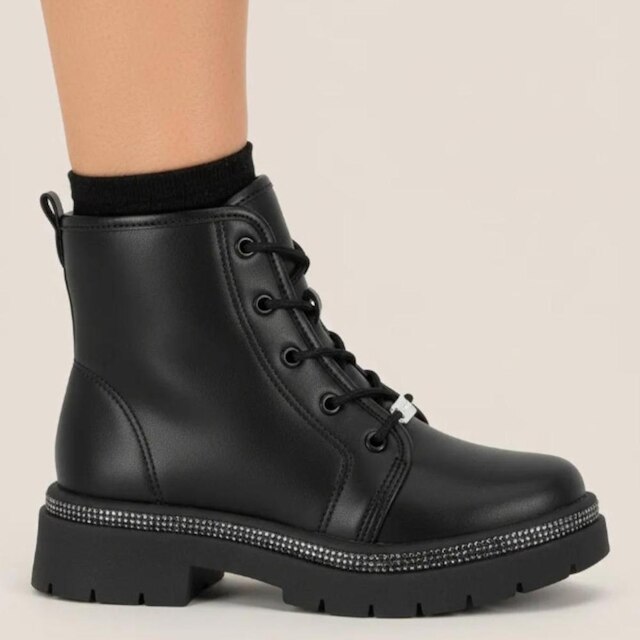Bota Molekinha Infantil Coturno Tratorado 2182.200 - Preto