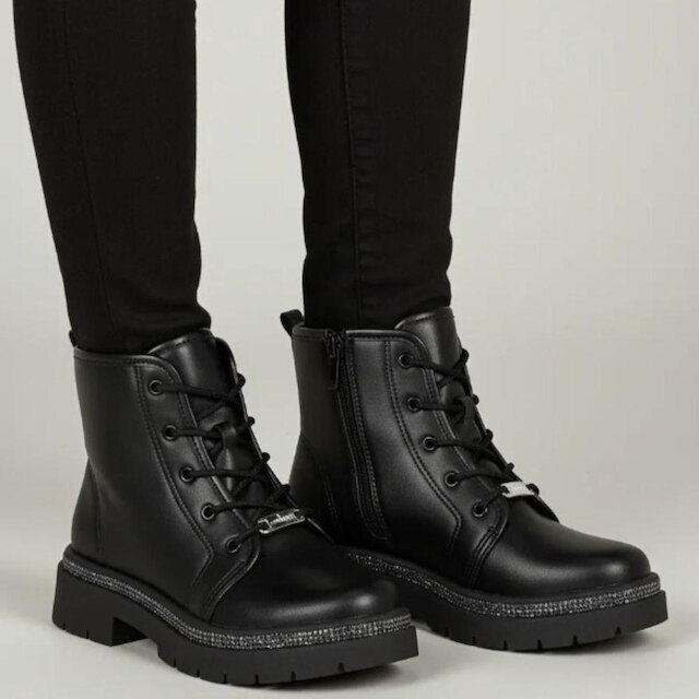 Bota Molekinha Infantil Coturno Tratorado 2182.200 - Preto