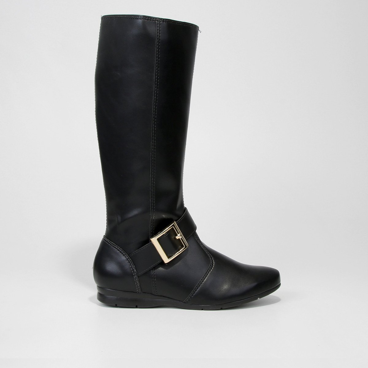 Bota Montaria Beira Rio Fivela Feminina - Preto Menor preço em Bota Montaria Beira Rio Fivela Feminina - Preto