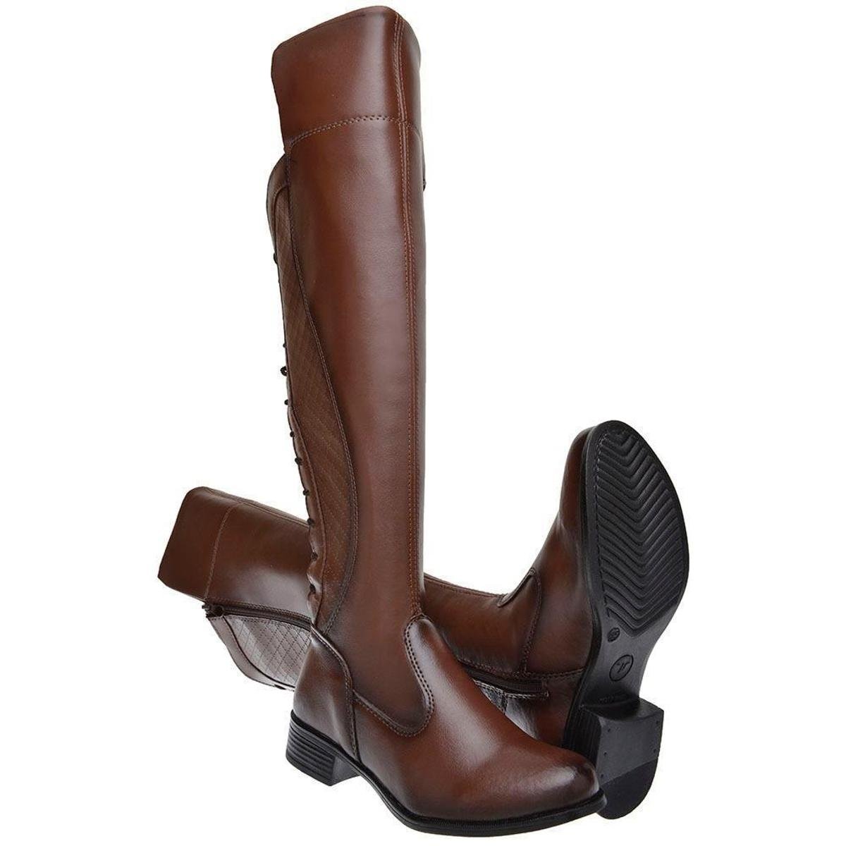 Bota Montaria Cano Alto Longo Country Feminina Menor preço em Bota Montaria Cano Alto Longo Country Feminina