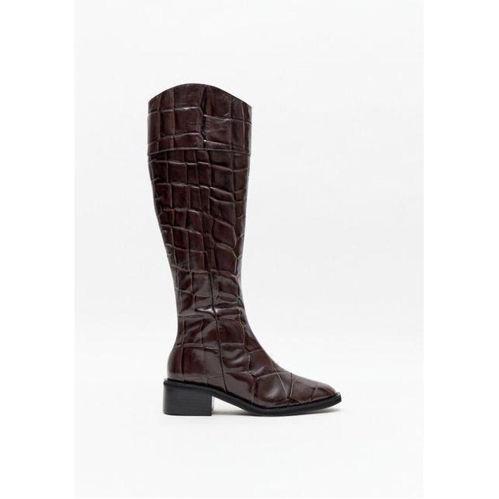 Bota Montaria Couro Croco