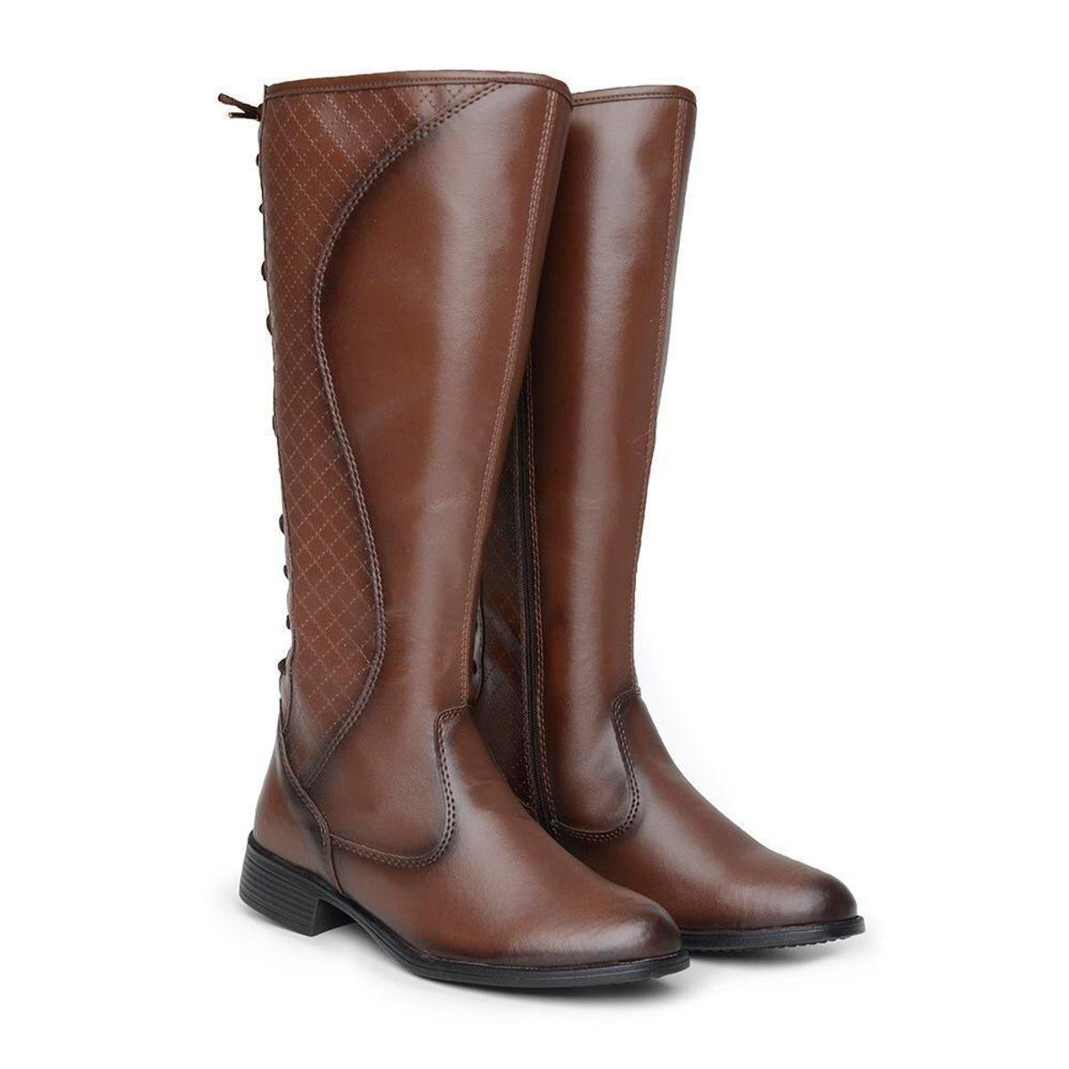 Bota Montaria Feminina Cano Alto C/ Amarração Elegante 231 Menor preço em Bota Montaria Feminina Cano Alto C/ Amarração Elegante 231