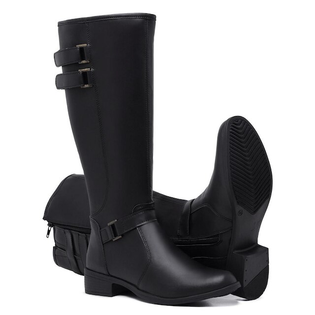 Bota Montaria Feminina Cano Alto Capuccino Schiareli