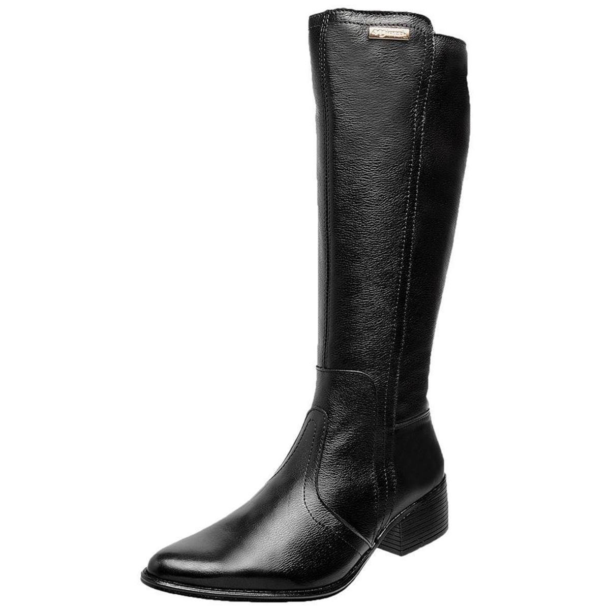 bota de couro feminina confortavel