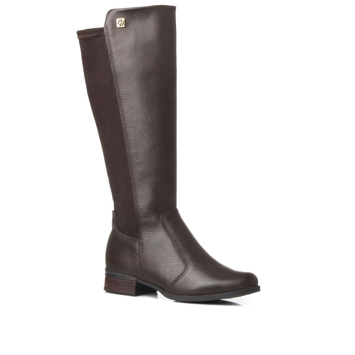 Bota Montaria Pegada Feminina em Couro Chocolate 282063-02 Menor preço em Bota Montaria Pegada Feminina em Couro Chocolate 282063-02