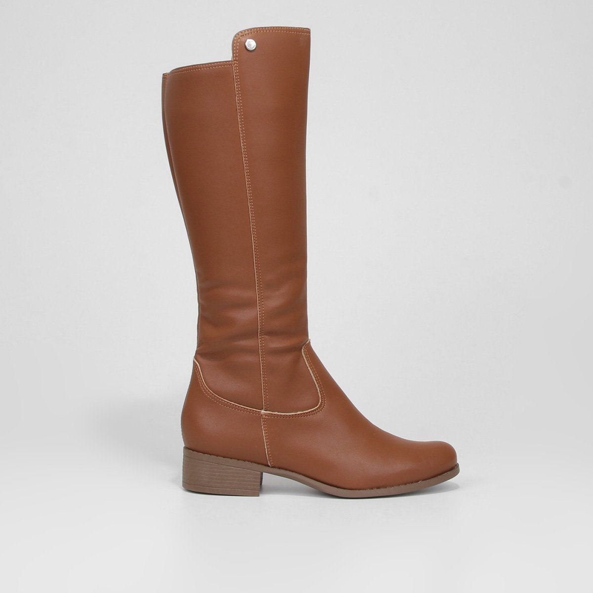 Bota Montaria Via Uno Lisa Feminina - Marrom Menor preço em Bota Montaria Via Uno Lisa Feminina - Marrom