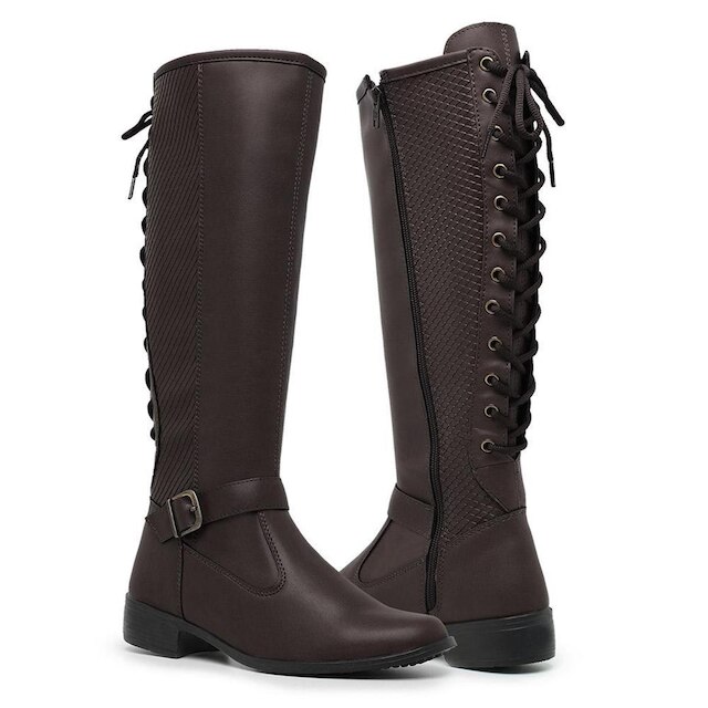 Bota Over Feminina Cano Longo Montaria Com Cadarco 11653