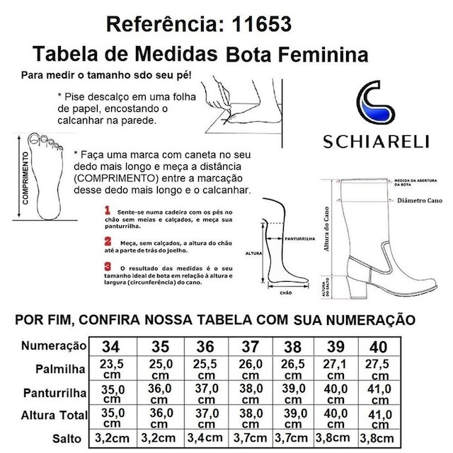Bota Over Feminina Cano Longo Montaria Com Cadarco 11653