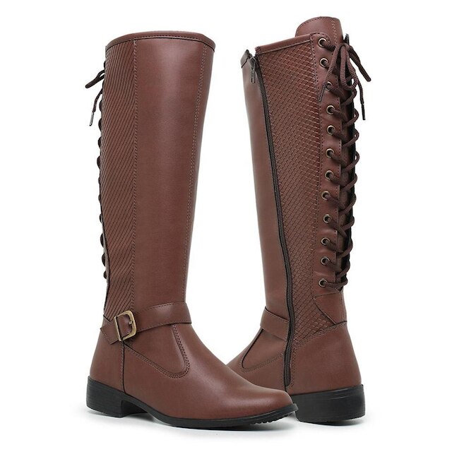 Bota Over Feminina Cano Longo Montaria Com Cadarco 11653
