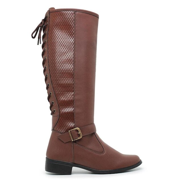 Bota Over Feminina Cano Longo Montaria Com Cadarco 11653