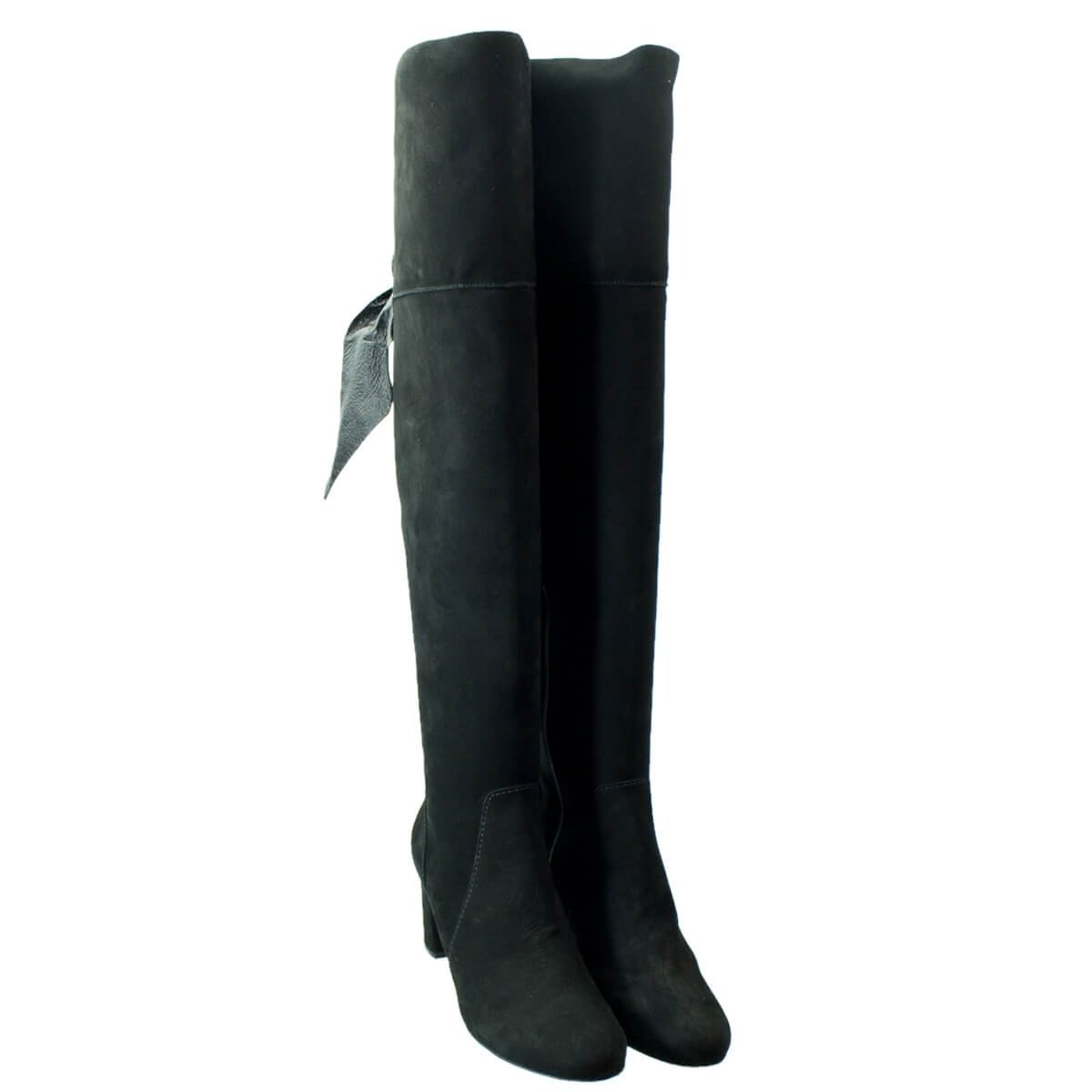 bota over the knee nobuck