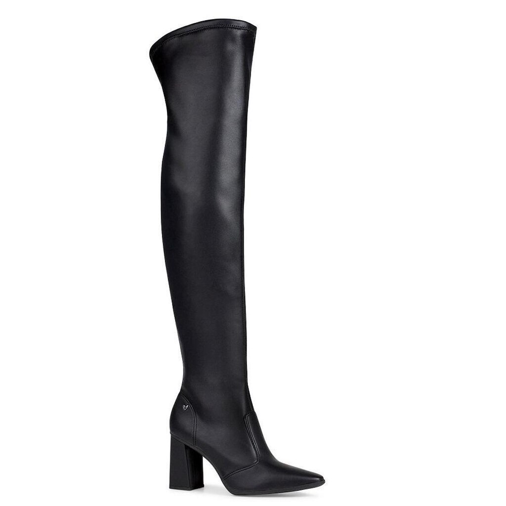 Bota Over The Knee Com Salto J1354 Feminina - Preta