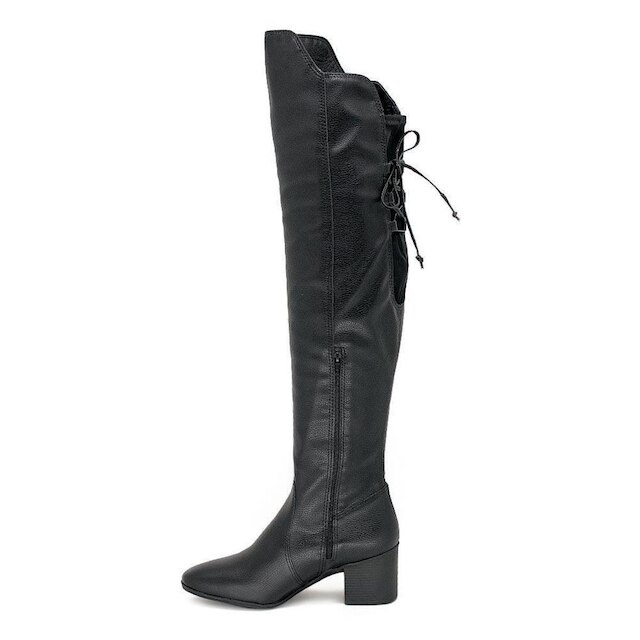 Bota Over The Knee Couro Feminina Bottero 347805 Preta
