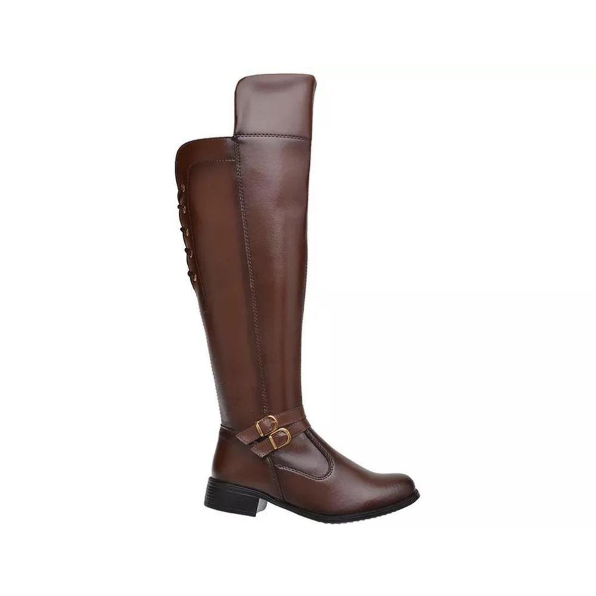 Bota Over The Knee Feminina Com Ajuste Na Panturrilha Montaria Rodeio Bico Redondo Salto Bloco 271 - Café Menor preço em Bota Over The Knee Feminina Com Ajuste Na Panturrilha Montaria Rodeio Bico Redondo Salto Bloco 271 - Café