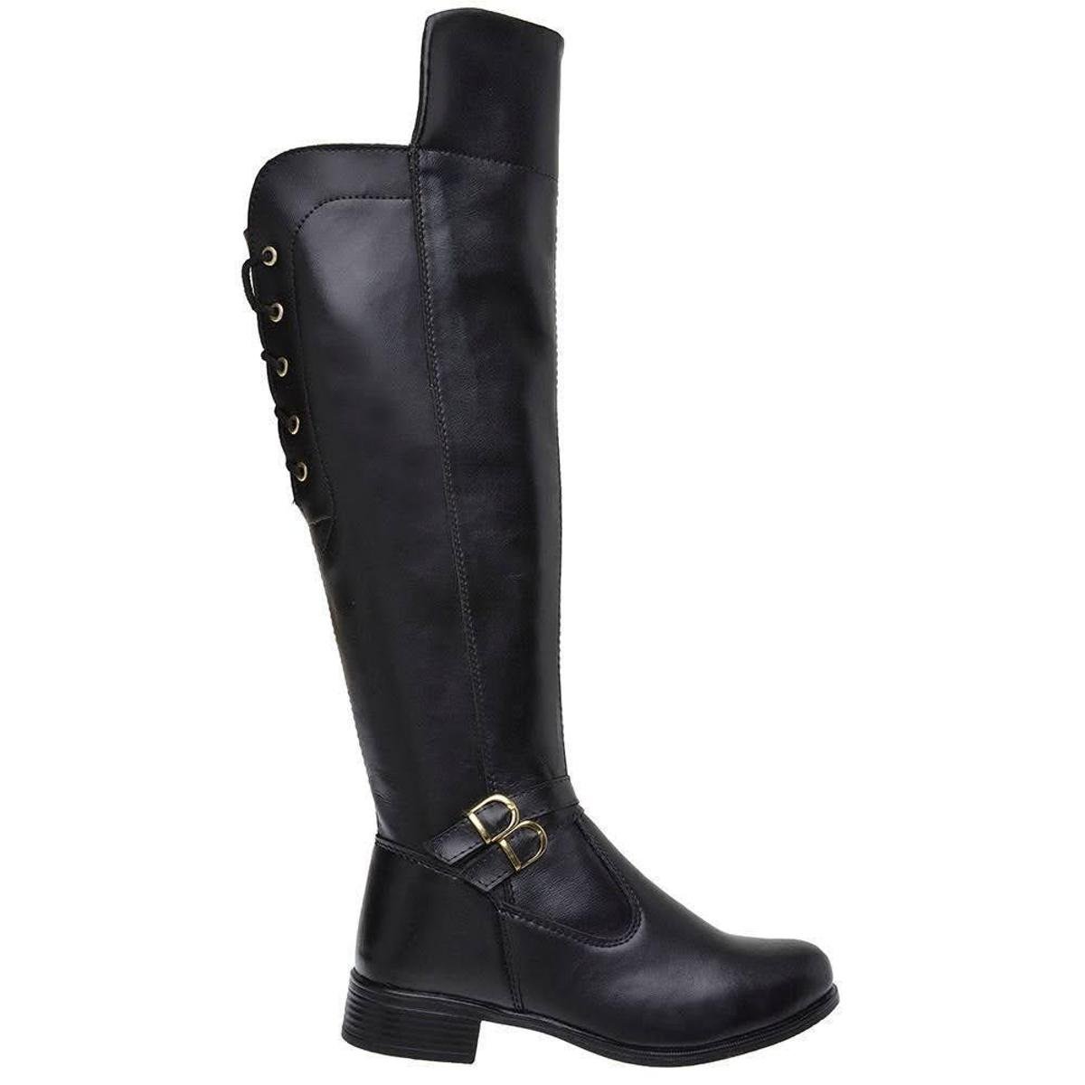 Bota Over The Knee Feminina Com Ajuste Na Panturrilha Montaria Rodeio Bico Redondo Salto Bloco 271 - Preto Menor preço em Bota Over The Knee Feminina Com Ajuste Na Panturrilha Montaria Rodeio Bico Redondo Salto Bloco 271 - Preto