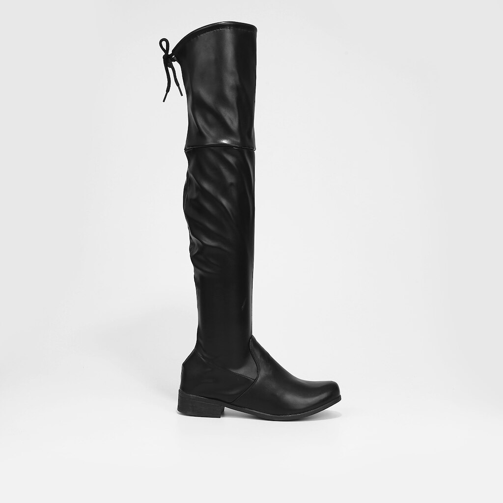 Bota Over The Knee Look Fashion Amarração Feminina