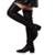 Bota Over The Knee Salto Médio Stretch Bico Fino Montaria Feminina Acima do Joelho - Preto