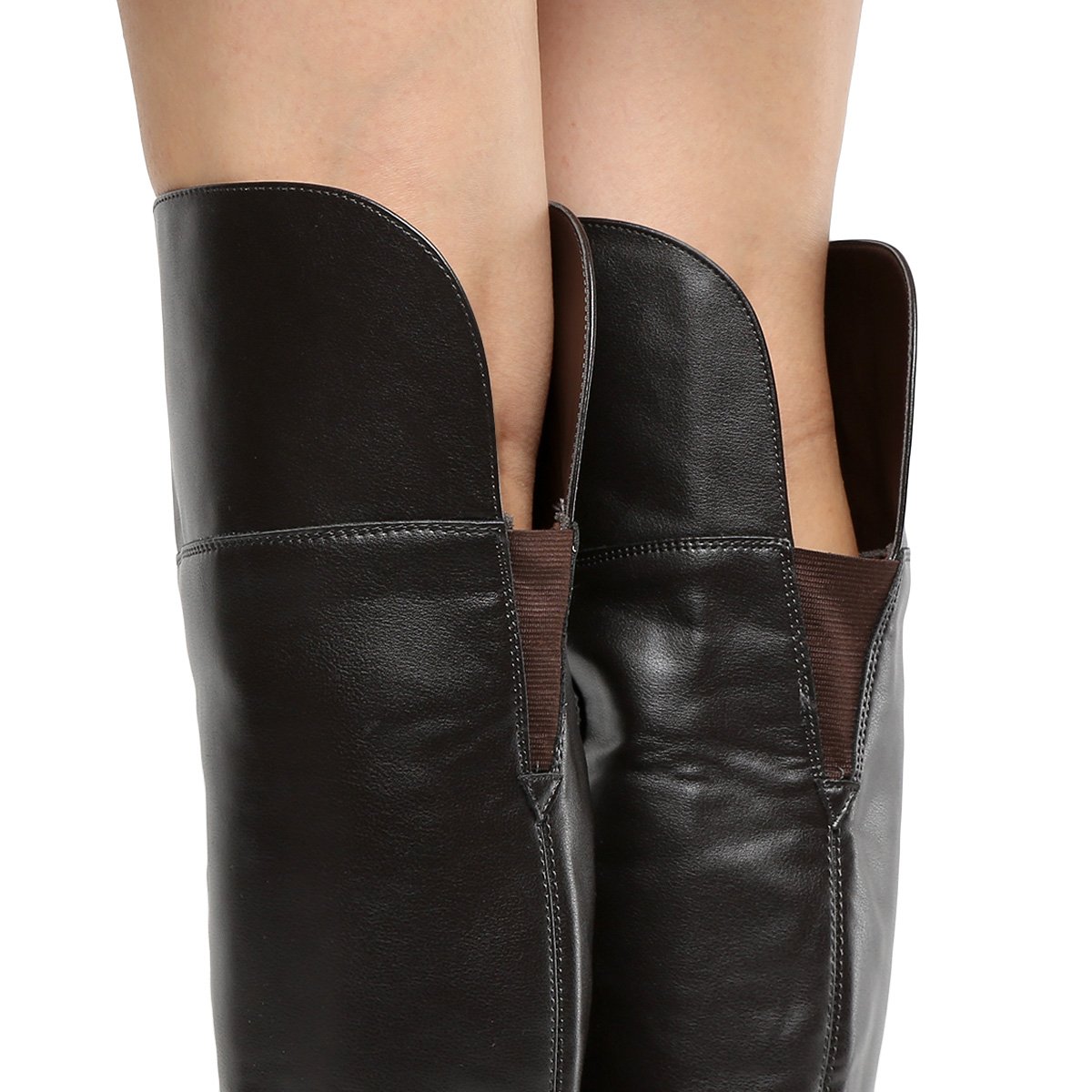 bota over the knee via uno flat feminina