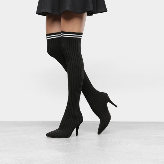 Bota Over The Knee Vizzano Meia Salto Fino Feminina Zattini