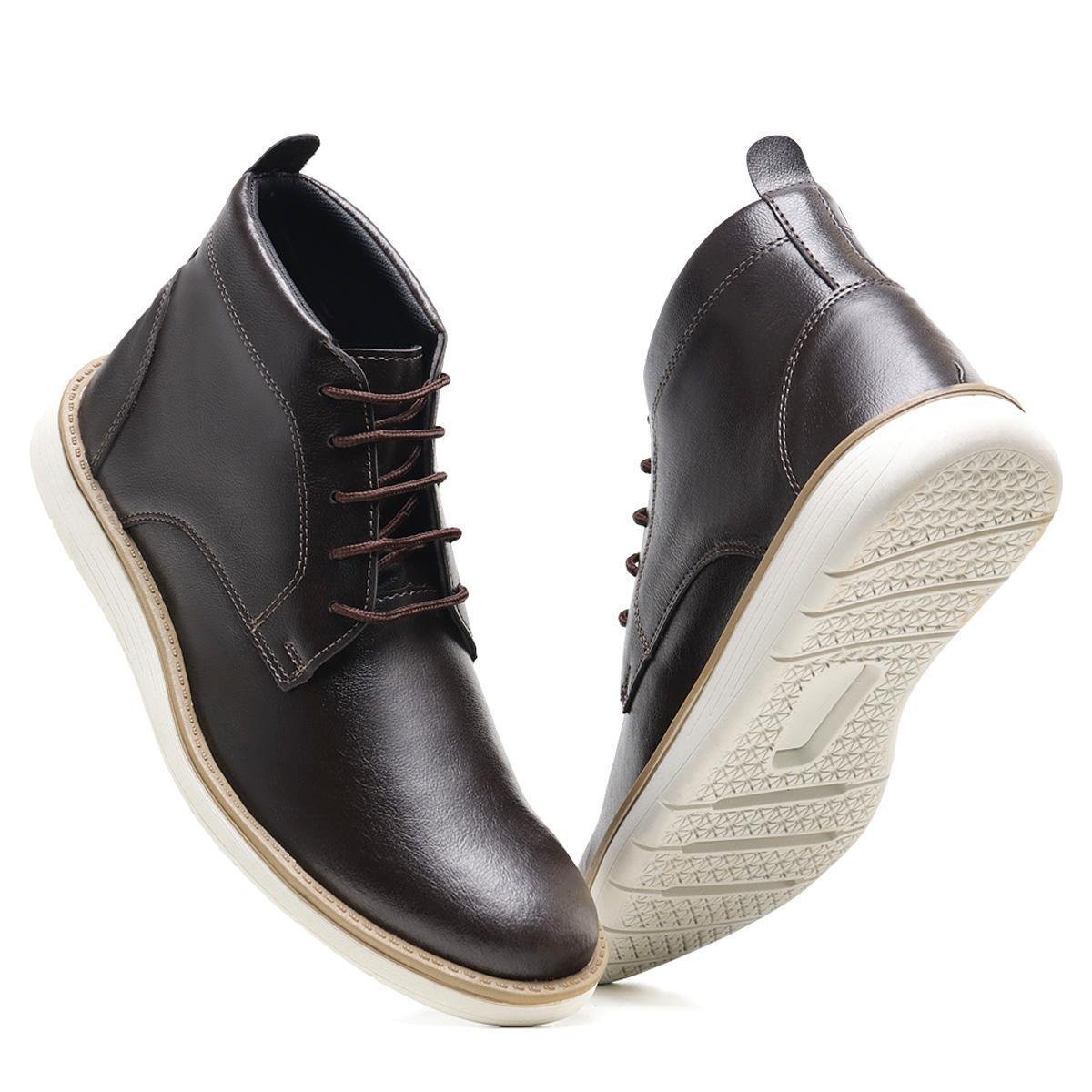 Bota Oxford Masculina com Cadarço Social Sport Fino Acabamento Brilhante Bico Fino Homem Moderno Menor preço em Bota Oxford Masculina com Cadarço Social Sport Fino Acabamento Brilhante Bico Fino Homem Moderno