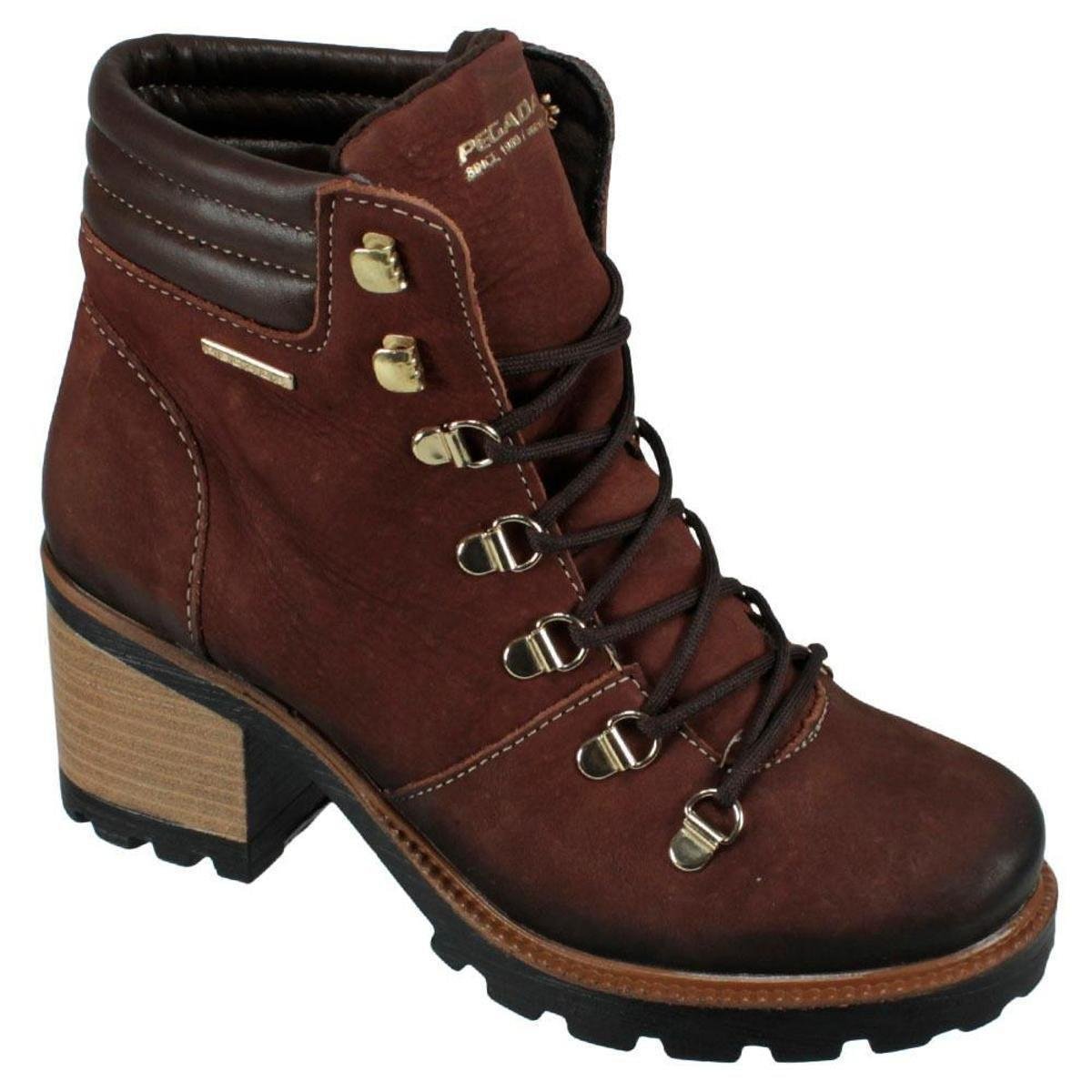 Bota Pegada Rustic 281321 Couro Feminina Menor preço em Bota Pegada Rustic 281321 Couro Feminina