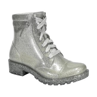 Bota Petite Jolie Coturno Iggy Infantil PJ4995IN Glitter Prata