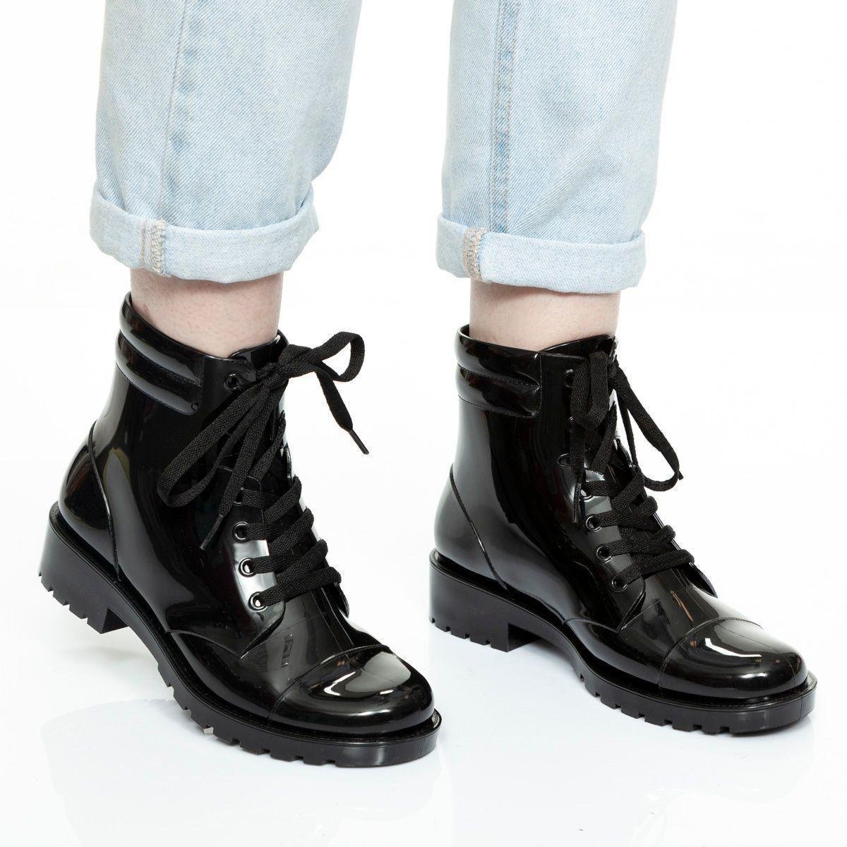 Bota Petite Jolie Coturno Infantil Feminina - Preto | Zattini