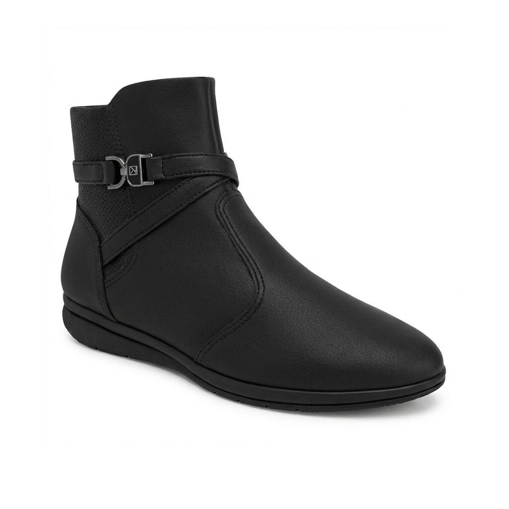 Bota Piccadilly Feminina Cano Curto Anabela Joanete 261042 Preto Conforto