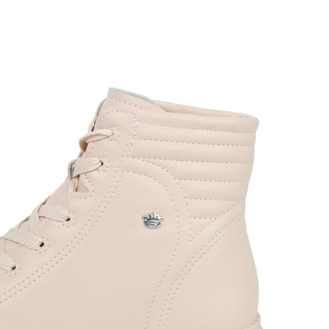 Bota Pink Cats Cano Curto Acolchoada