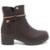 Bota Pink Cats Salto Bloco Cano Curto Brilho Menina V2531 - Marrom
