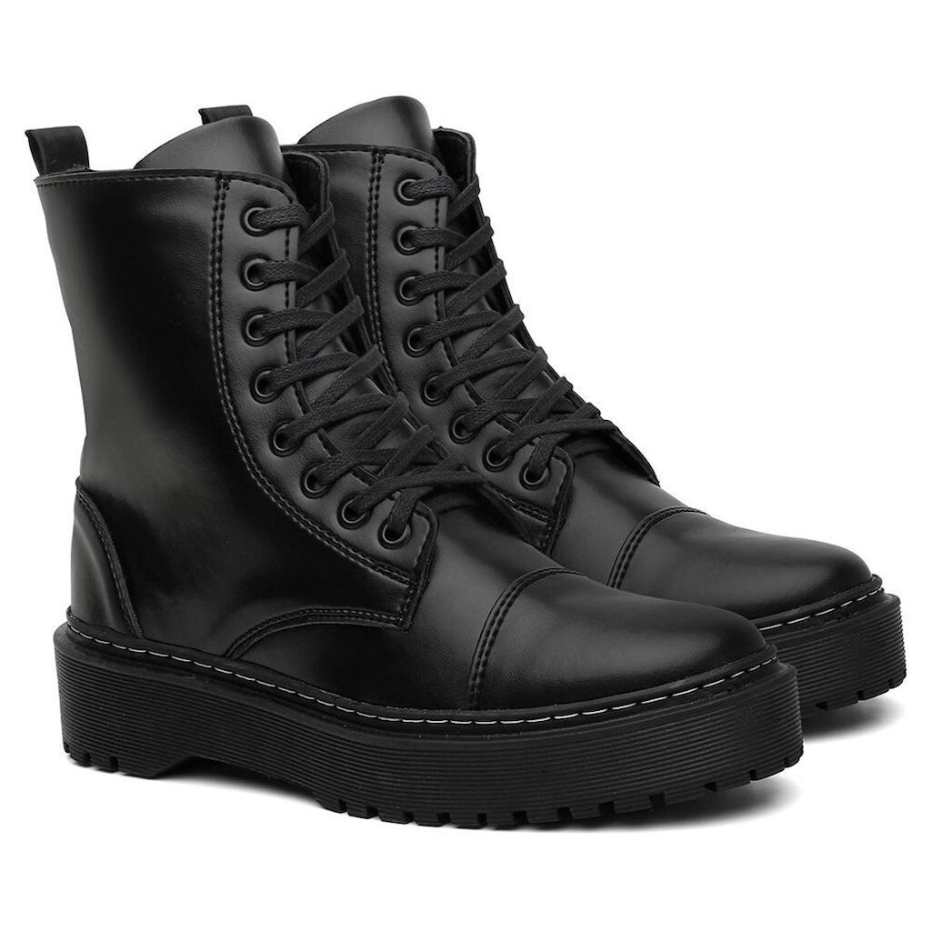 Bota Plataforma Blogueira Coturno Botinha Forms