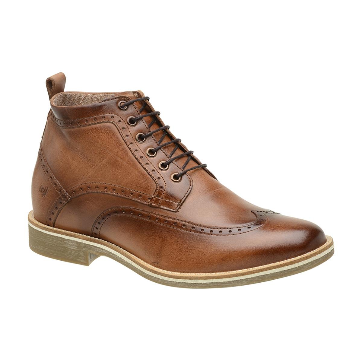 Bota Rafarillo Oxford Aumenta Altura até 7cm Couro Whisky 7102 - Caramelo |  Zattini