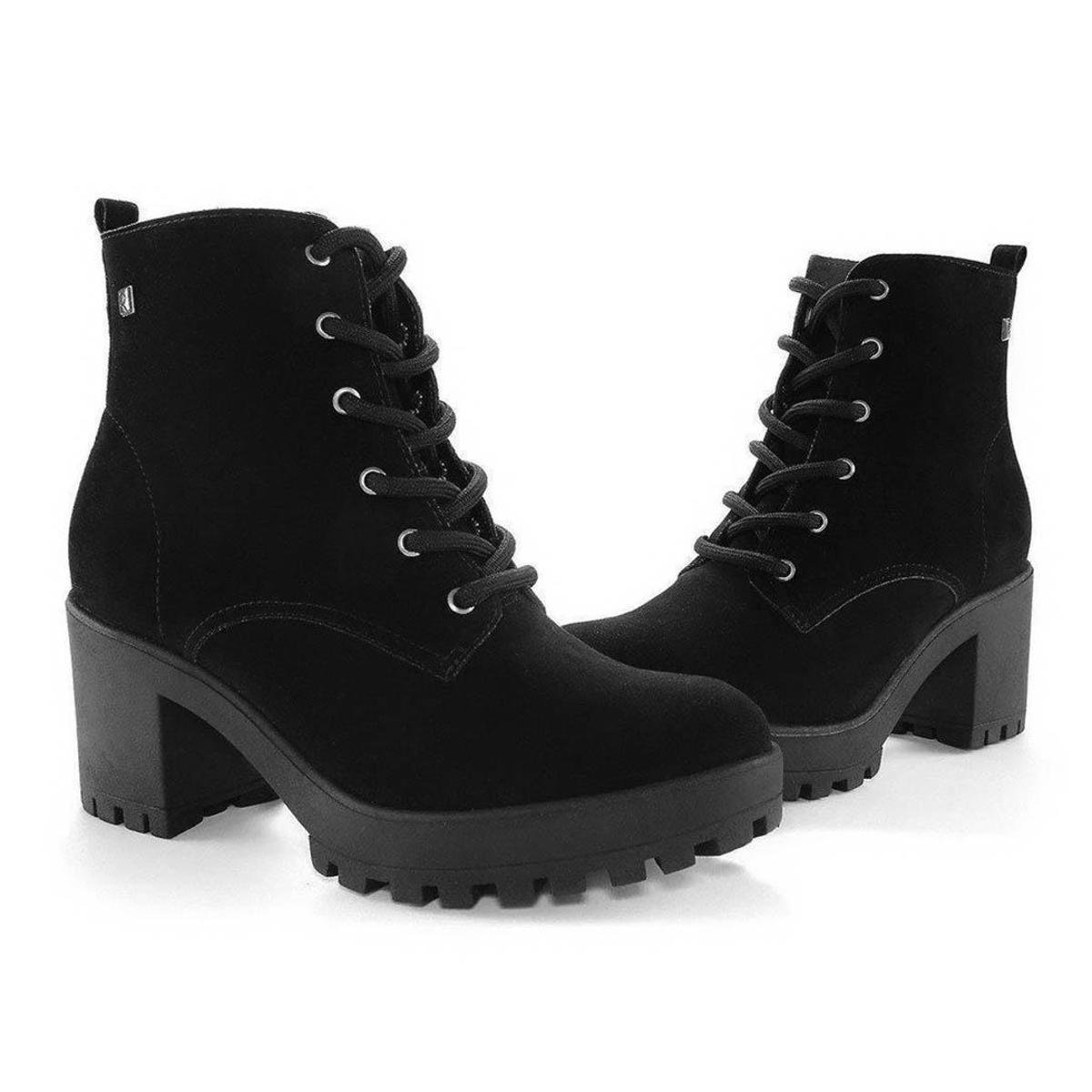 Bota Ramarim Coturno Tratorada Feminina - Preto Menor preço em Bota Ramarim Coturno Tratorada Feminina - Preto