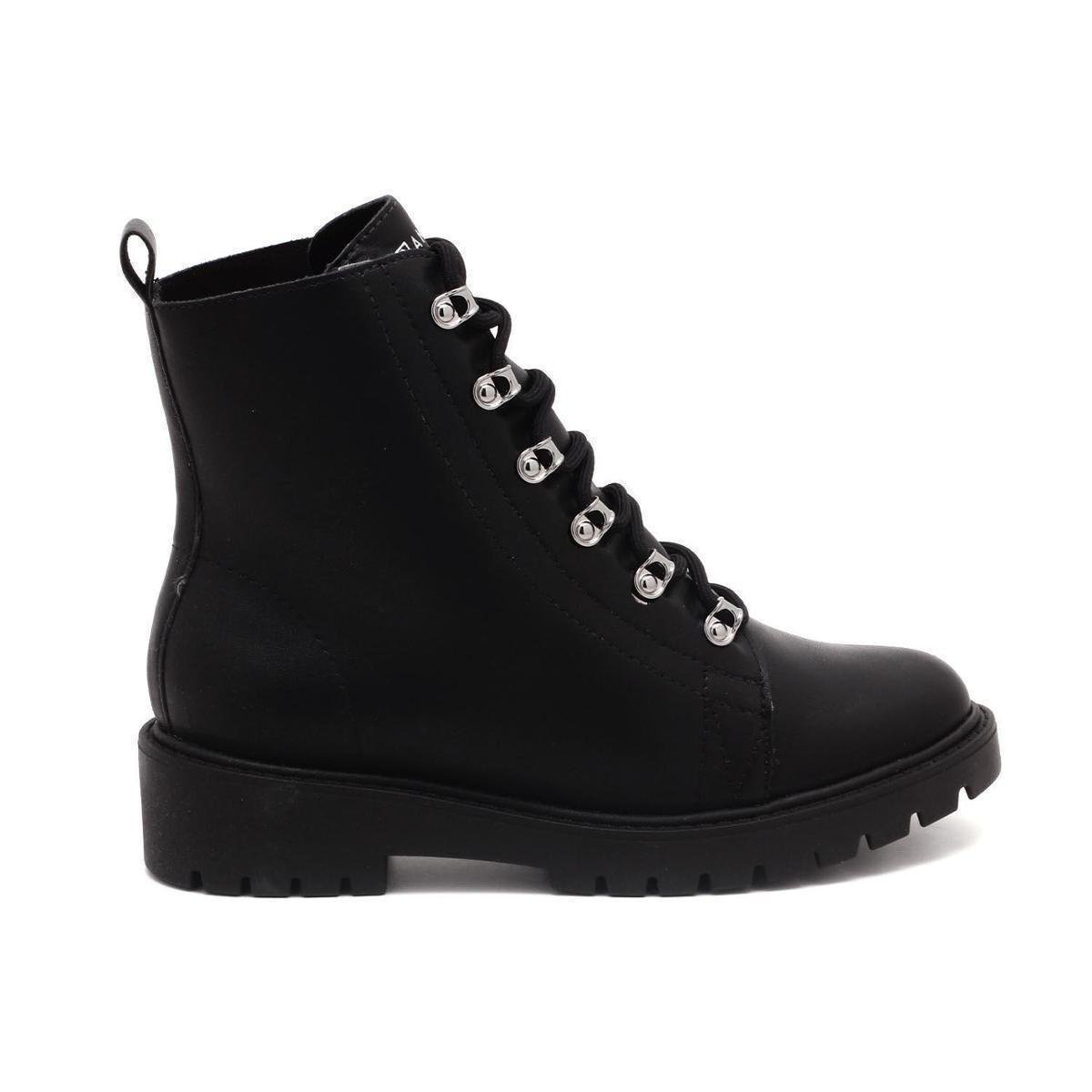 Bota Ramarim Coturno Tratorado Cadarço Feminino 2290124 - Preto Menor preço em Bota Ramarim Coturno Tratorado Cadarço Feminino 2290124 - Preto