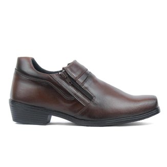 Bota Saxxon Cano Baixo Zíper Social Confortável Country Masculina