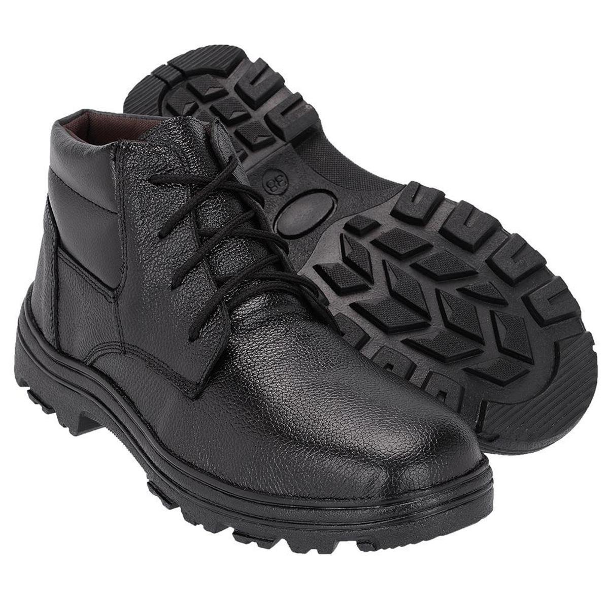 Bota Segurança em Couro Profissional Selten Masculina - Preto Menor preço em Bota Segurança em Couro Profissional Selten Masculina - Preto