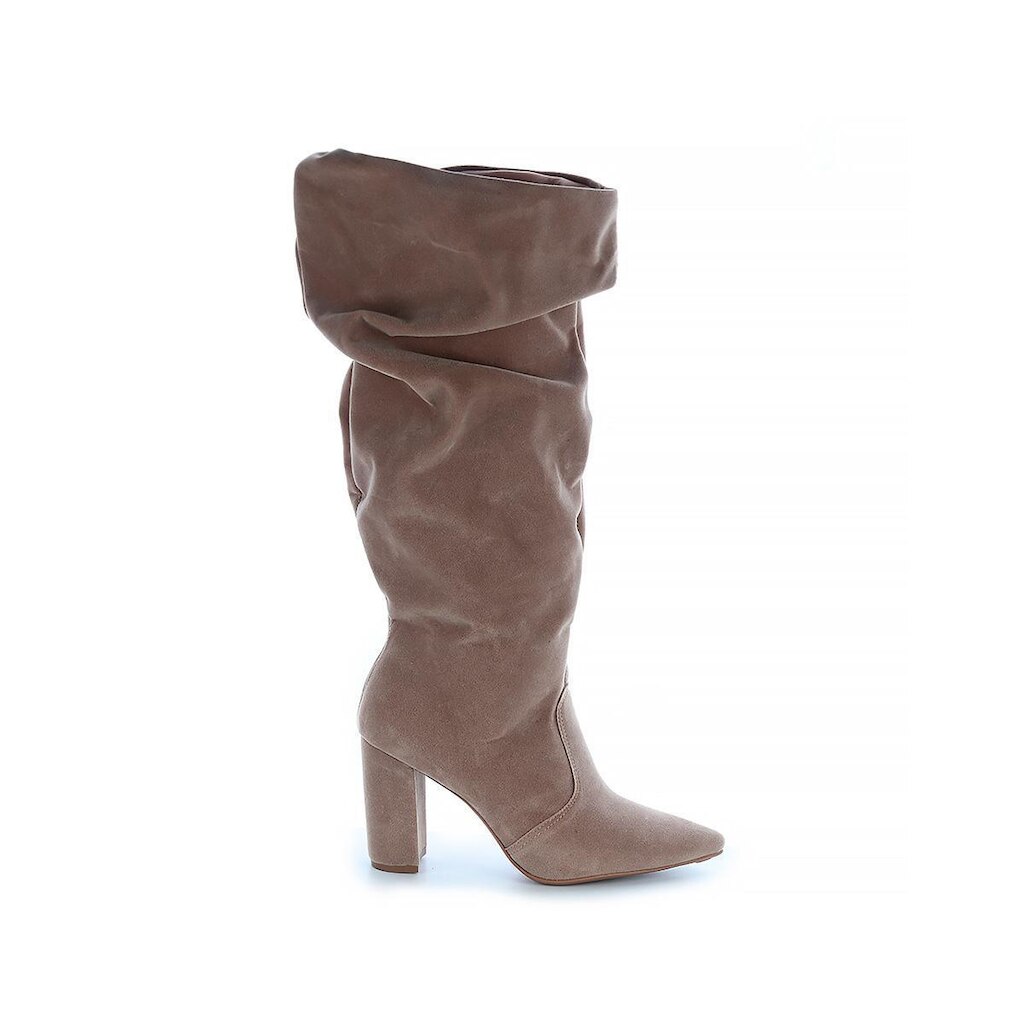 Bota Slouchy Efeito Amassado Helena Bege