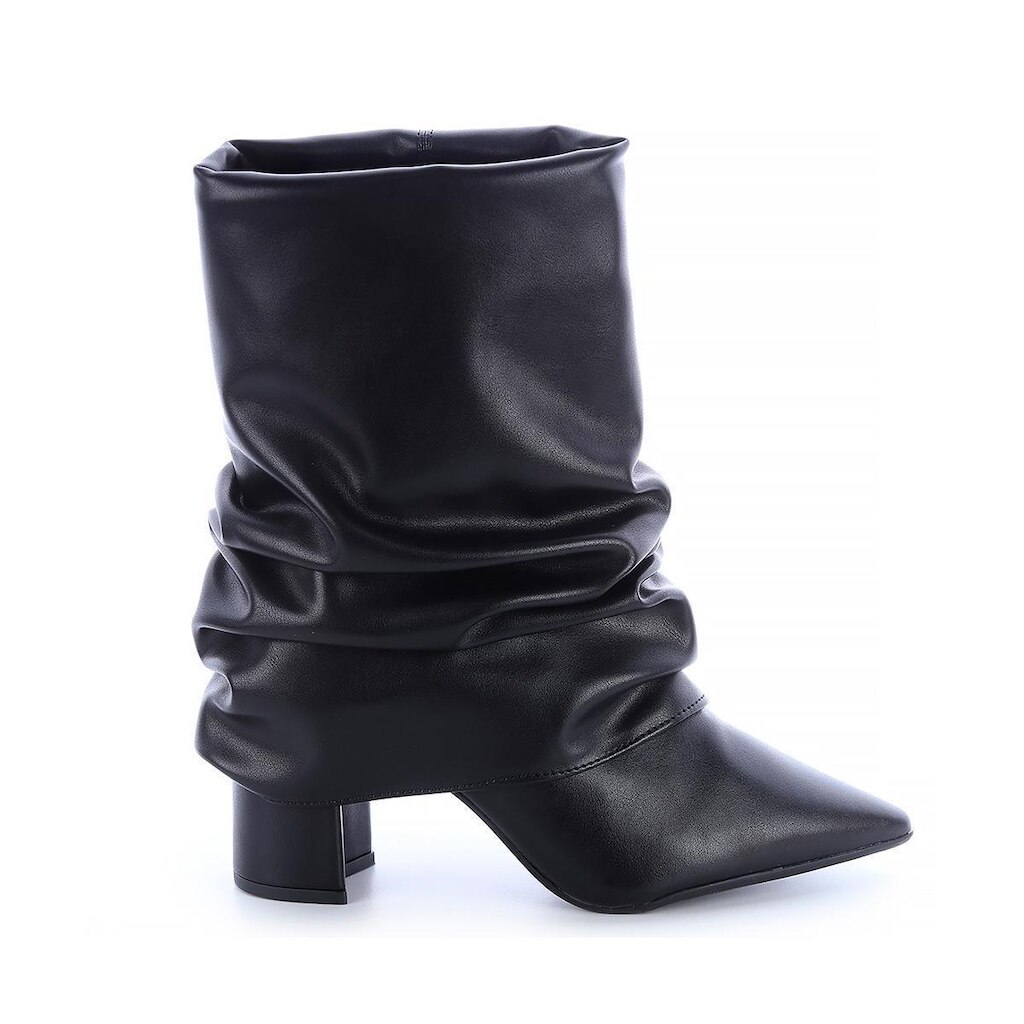 Bota Slouchy Salto Bloco Luma Preto