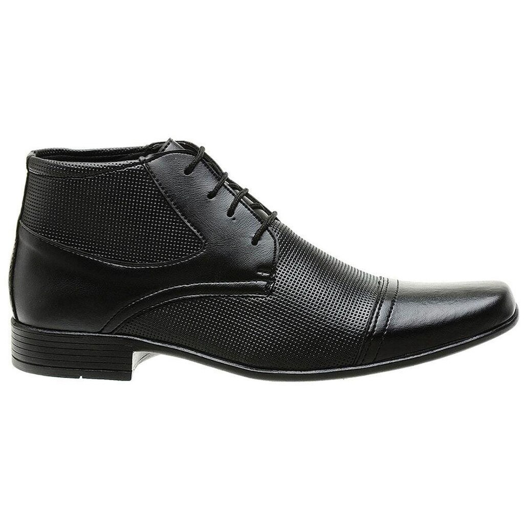 Bota Social Cano Médio Conforto Casual Cadarço Elegante Masculina