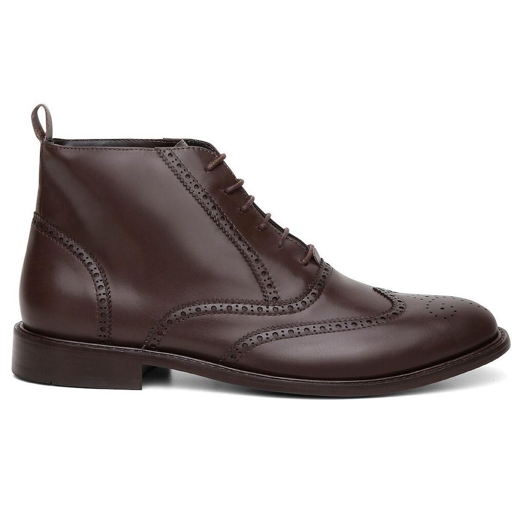 Bota Social Centuria Brogue Couro Cafe