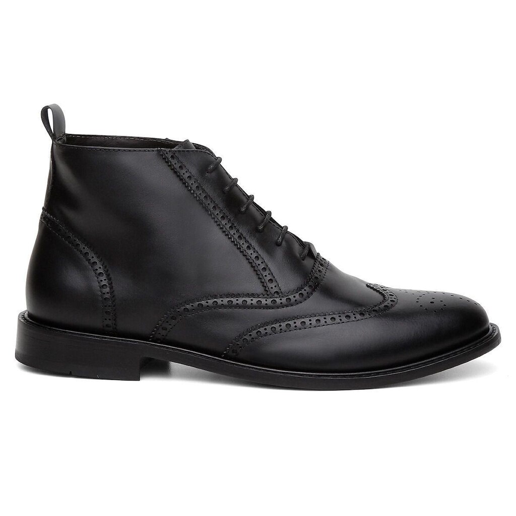 Bota Social Centuria Brogue Couro Preto