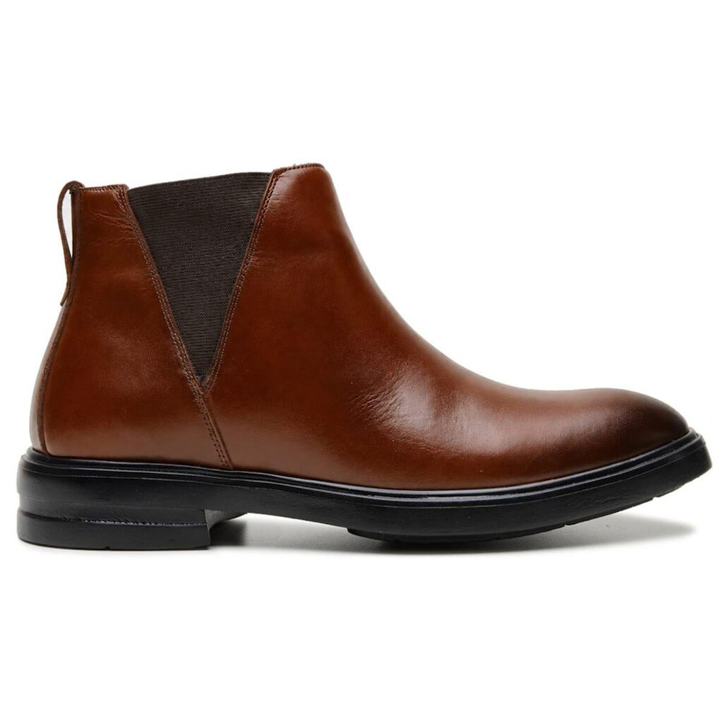 Bota Social Chelsea Mouro Em Couro 40886eva