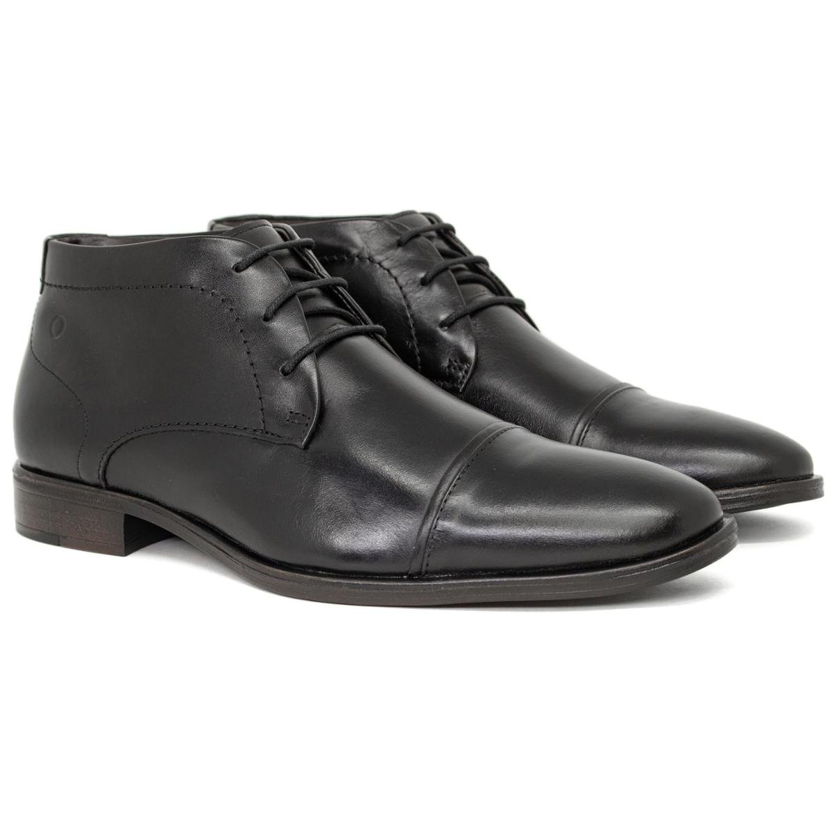Bota Social Masculina Democrata Madison Hi Soft 32 Couro Legítimo com Cadarço Palmilha Macia 255107 - Preto Menor preço em Bota Social Masculina Democrata Madison Hi Soft 32 Couro Legítimo com Cadarço Palmilha Macia 255107 - Preto