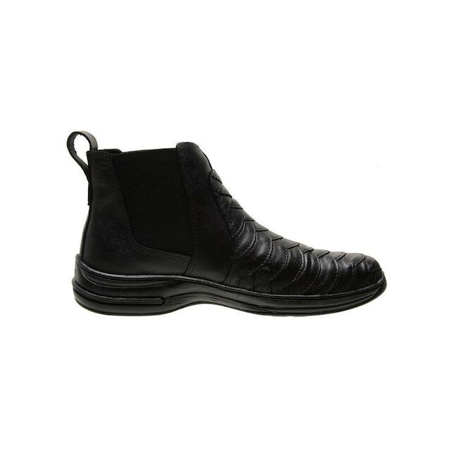 bota social masculino de couro legitimo casual ortopedica confortavel